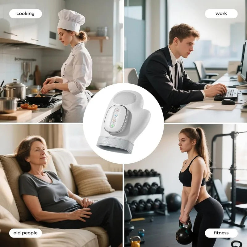 Masajeador de Manos con Calor y Compresión – Alivio para Dedos, Muñeca y Dolores por Artritis o Túnel Carpiano