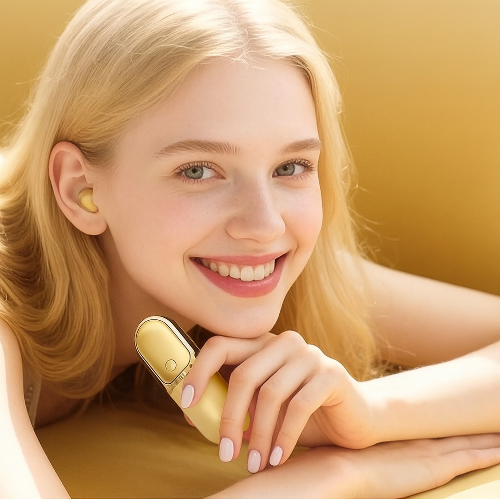 Auriculares Bluetooth con Masaje Vibratorio – Recargables, Invisibles y Cómodos para Dormir, Correr o Ciclismo