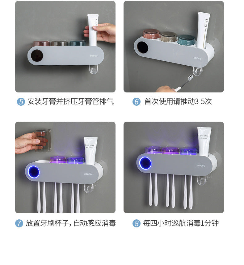 Nuevo Soporte de Cepillos de Dientes Eléctrico ECOCO con Esterilizador UV