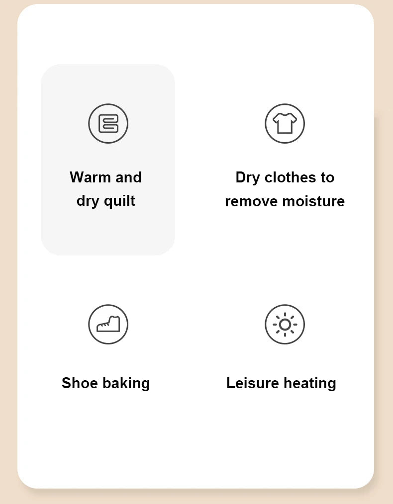 Secadora Eléctrica Multifuncional – Ropa, Zapatos, Cama y Más