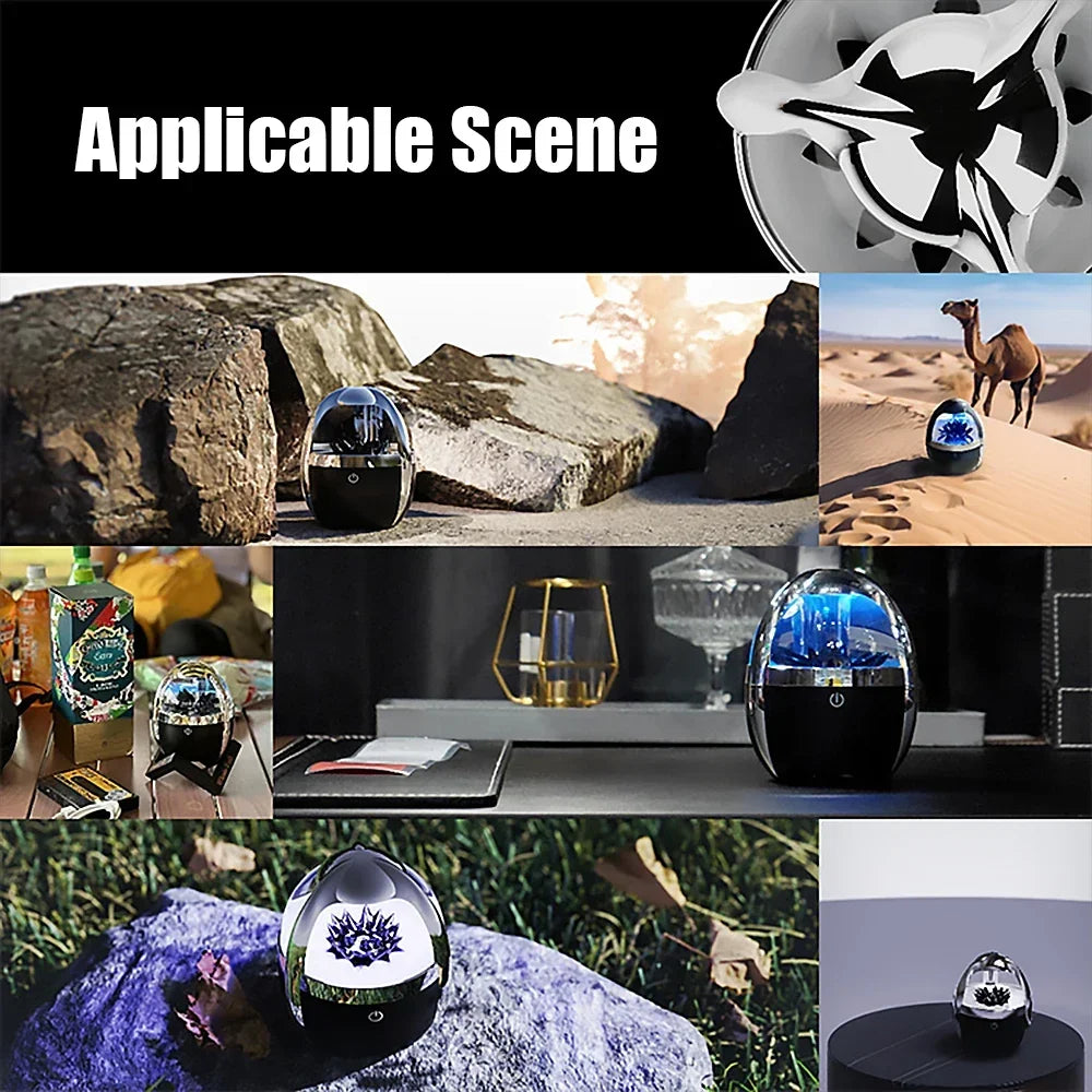 Mini Bocina Bluetooth 2025 – Ballena LED con Fluido Magnético