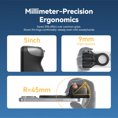 Empuñadura Magnética TELESIN Fun Shot con Control Remoto – Soporte de Cámara para Teléfonos Android e iOS