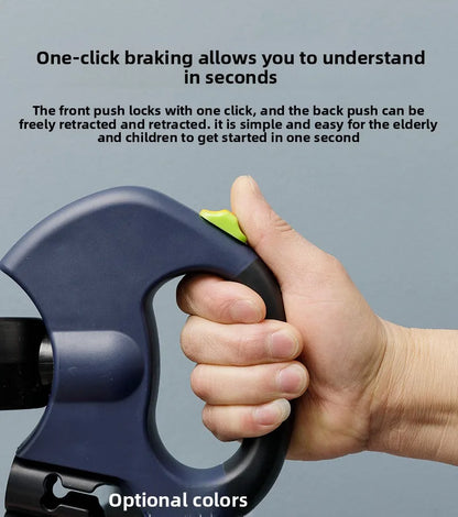 Correa Retráctil Doble 3M Premium para Perros Pequeños – Sin Enredos, Reflectante y con Luz LED