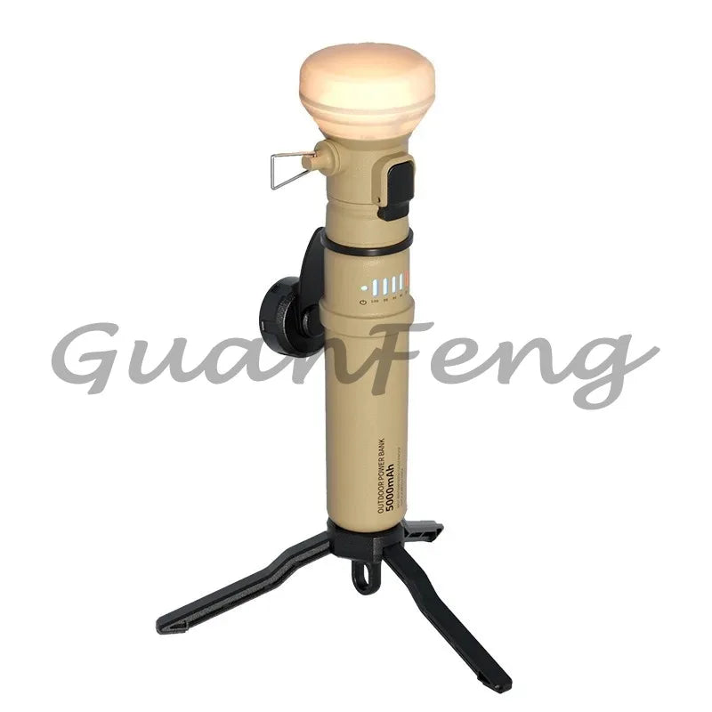 Power Bank Multifuncional con Luz Retro para Camping