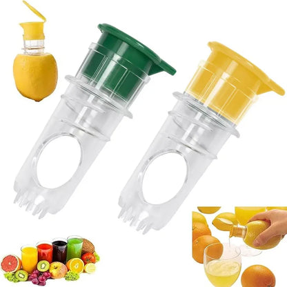 Exprimidor de Limón Portátil Manual – Plástico Reutilizable con Filtro Integrado para Hogar y Viajes