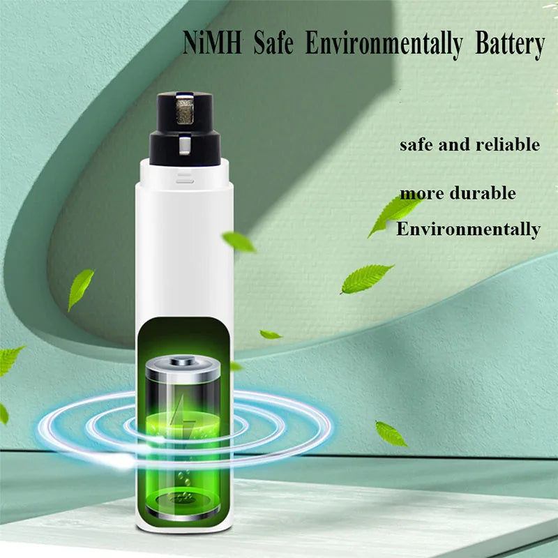 Cortauñas Eléctrico para Mascotas – Recargable con Luz LED, Silencioso y Seguro para Perros y Gatos