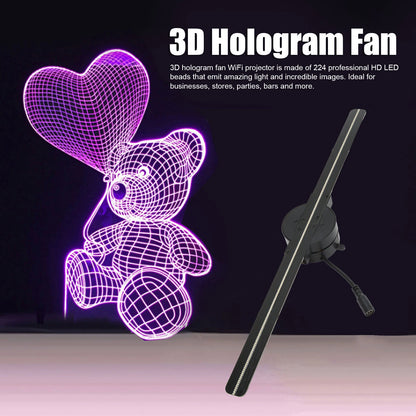 Ventilador Holograma 3D – Proyección de 176°