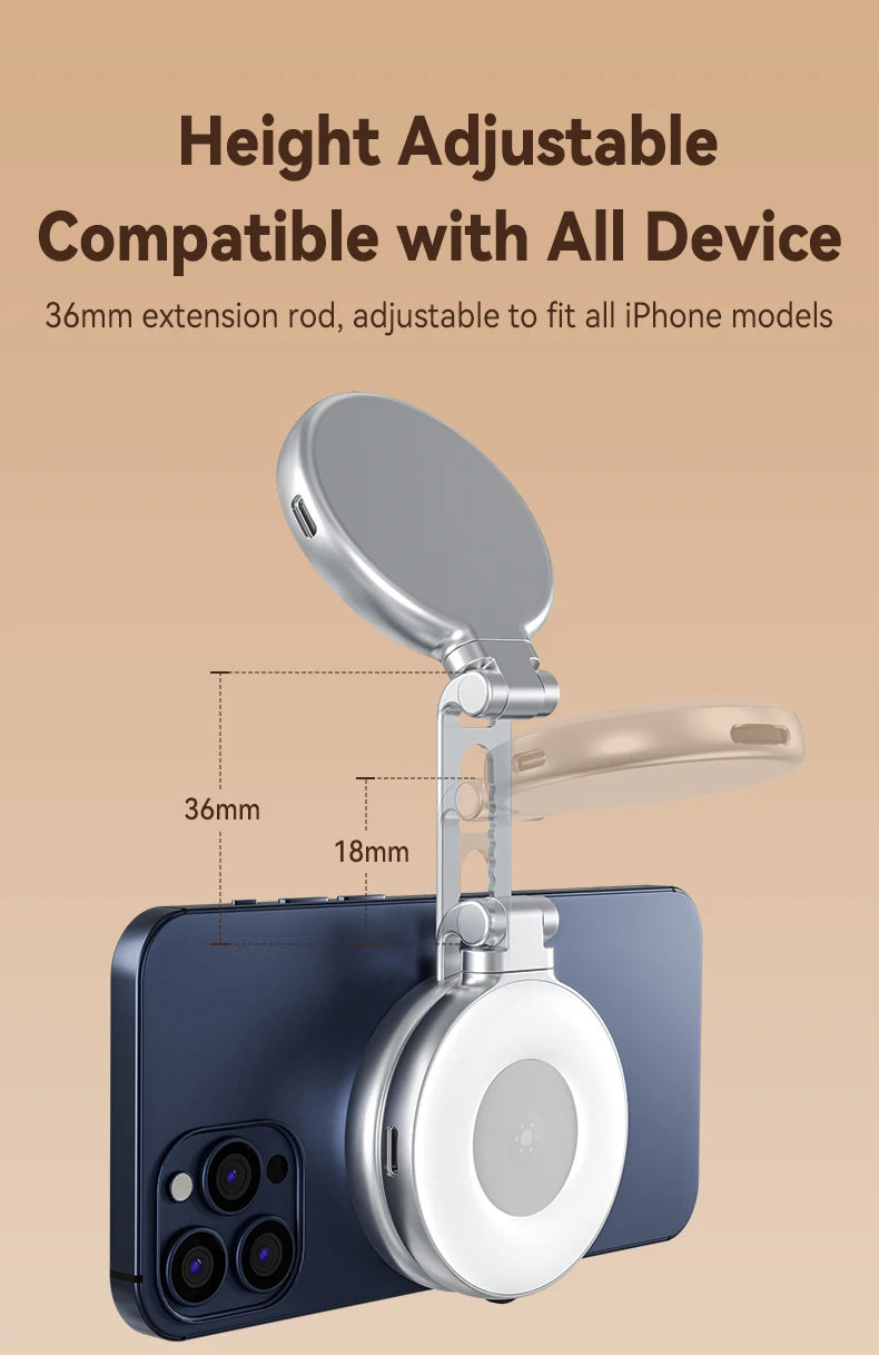 Empuñadura Magnética TELESIN Fun Shot con Control Remoto – Soporte de Cámara para Teléfonos Android e iOS