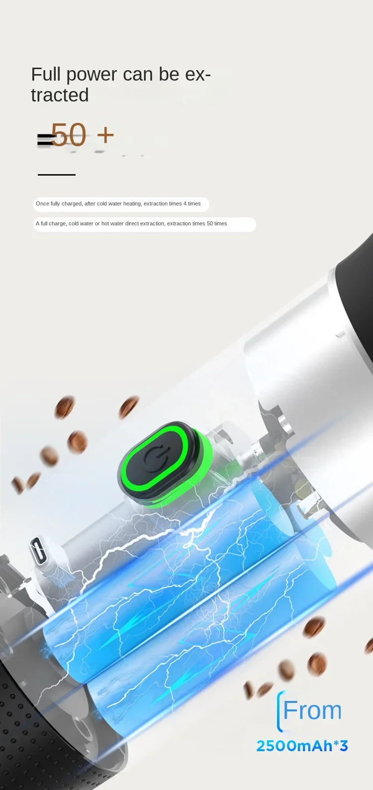 Cafetera Eléctrica Portátil e Inalámbrica – Espresso 3 en 1