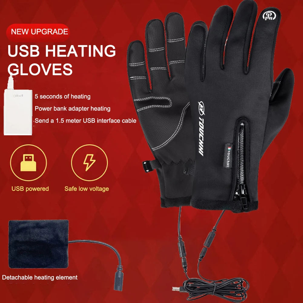 Guantes Térmicos Eléctricos Recargables – Calefacción para Invierno, Esquí, Snowboard, Caza y Pesca