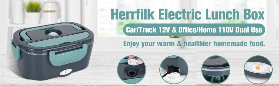 Lonchera Eléctrica 1.5L – Calentador de Comida Portátil (60W)