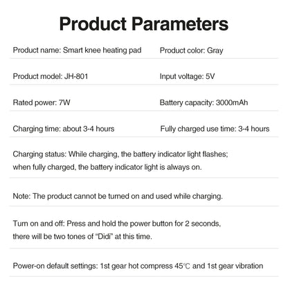 Masajeador Eléctrico de Rodilla con Calor y Vibración – Alivio para Articulaciones y Músculos