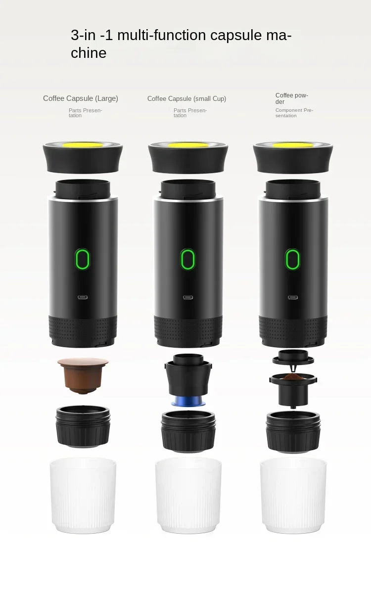 Cafetera Eléctrica Portátil e Inalámbrica – Espresso 3 en 1