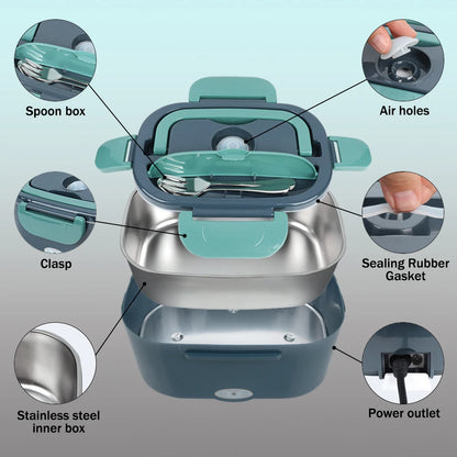 Lonchera Eléctrica 1.5L – Calentador de Comida Portátil (60W)