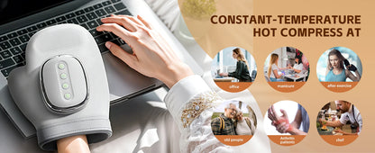 Masajeador de Manos con Calor y Compresión – Alivio para Dedos, Muñeca y Dolores por Artritis o Túnel Carpiano
