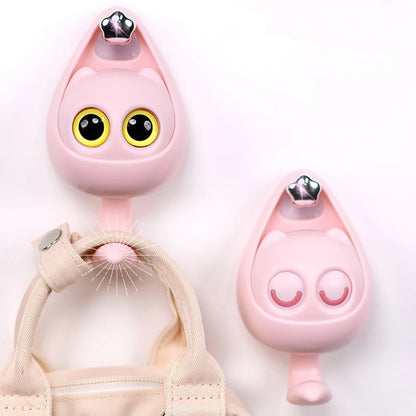 Gancho Adhesivo Decorativo con Diseño de Gato de Ojos Grandes – Práctico, Tierno y Fácil de Instalar