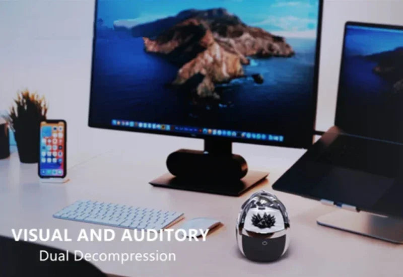 Mini Bocina Bluetooth 2025 – Ballena LED con Fluido Magnético