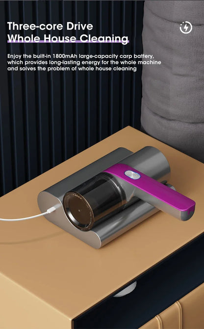 Aspiradora Inalámbrica para Ácaros – Esterilizador UV y Limpieza Profunda